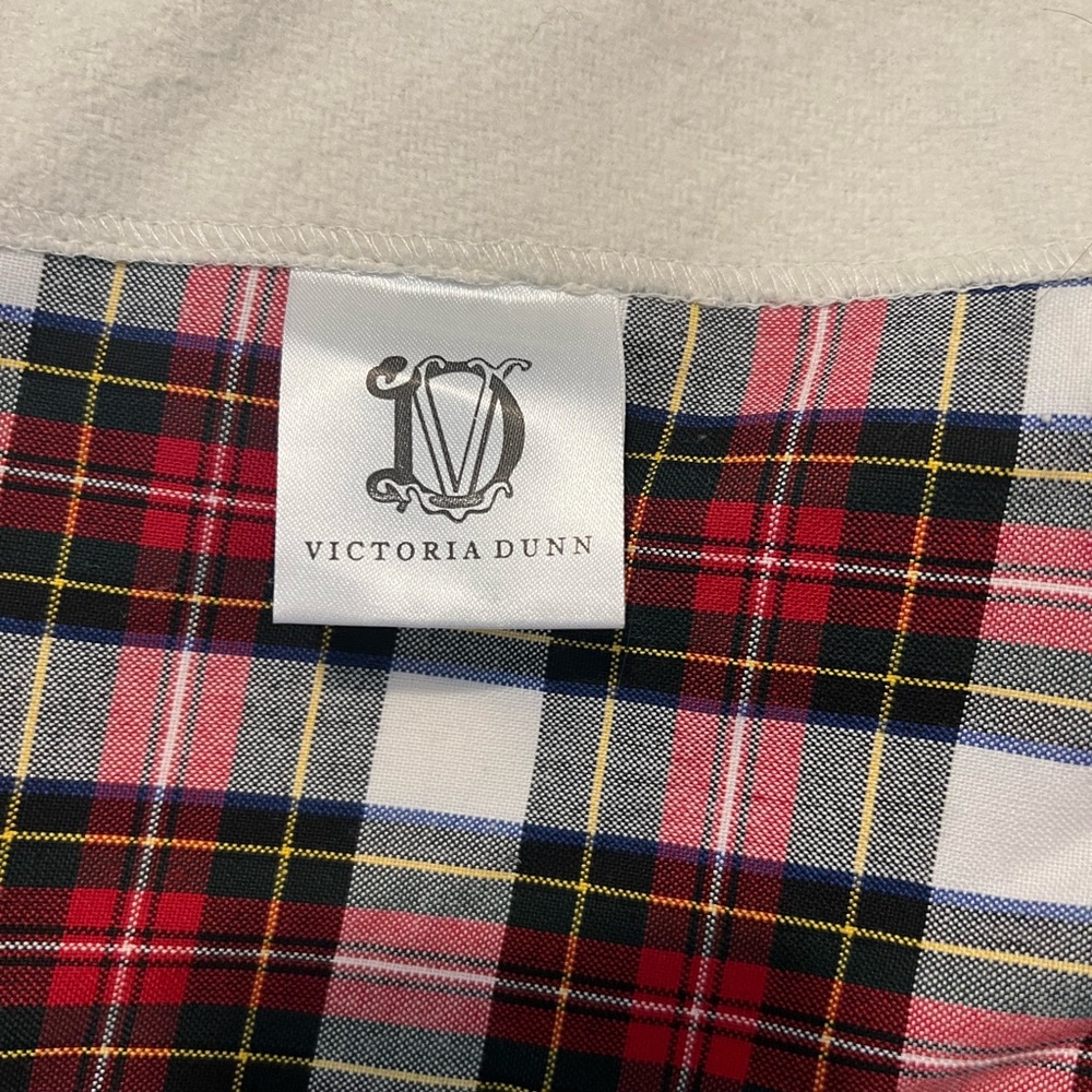 Victoria Dunn Cream Cape Wrap Coat Plaid Lined Belted Cottagecore Old Money - Picture 6 of 14